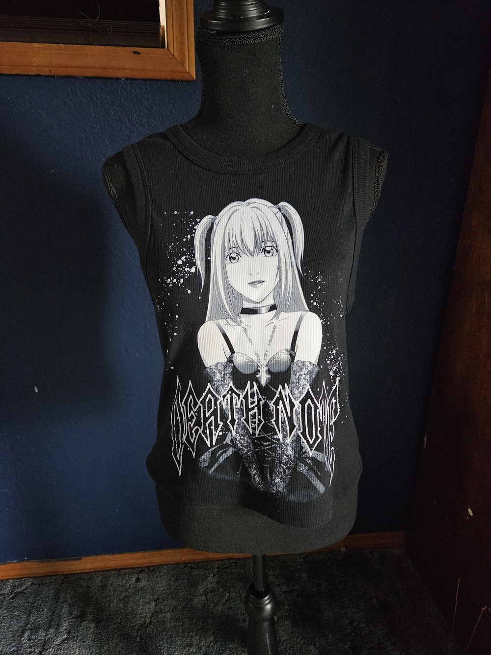 Death Note Black Anime Graphic Tank Top for Women size xl